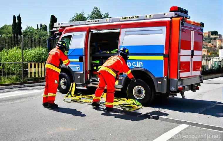 응급구조사 신규 교육 트렌드 - **Immersive Virtual Reality Emergency Simulation:**
    A male emergency responder, in his early 30s...