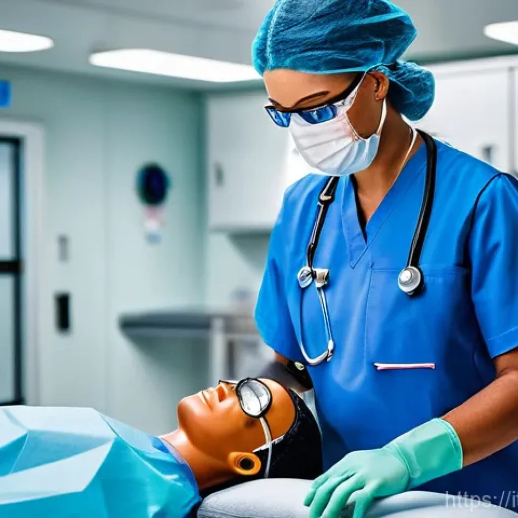 응급구조사 출동 준비물 체크리스트 - **Prompt:** A professional and focused emergency medical technician (EMT), gender-neutral, wearing a...