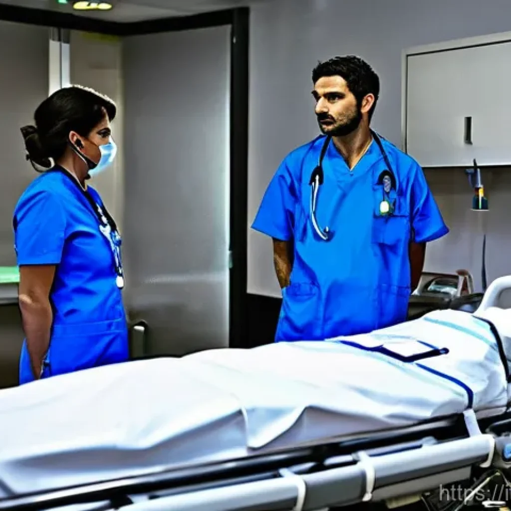 응급구조사와 의료윤리 사례 - **Prompt: The Ethical Dilemma of Triage**
    "A compelling and dramatic scene inside a modern Itali...