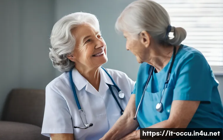 응급구조사 면접 질문 - **Image Prompt: Empathy and Active Listening**
"A compassionate female emergency medical respond...