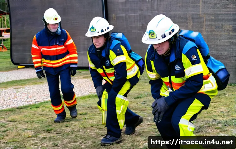 응급구조사 안전교육 - **Prompt 1: Resilient Rescuers in Advanced Training**
    "A group of diverse, professional first re...