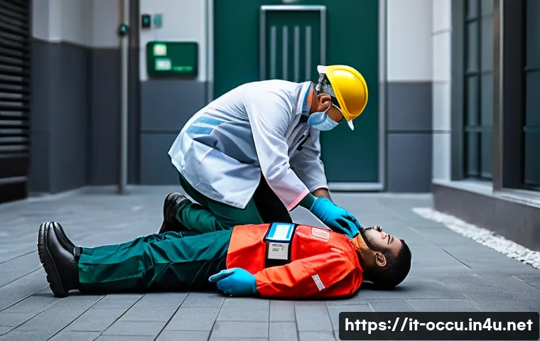 응급구조사 실무와 최신 이론 결합 - A professional emergency responder performing continuous chest compressions on a patient in an urban...