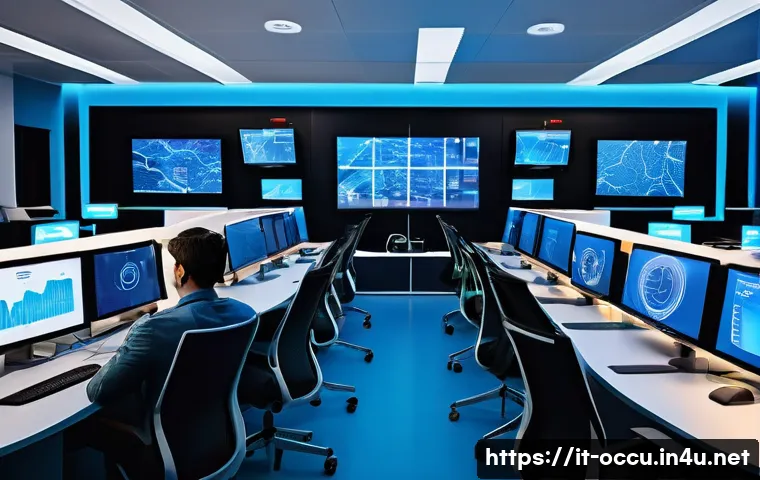 응급구조사 응급호출 시스템 - A high-tech emergency call center scene in Italy, showcasing operators using advanced AI-driven voic...